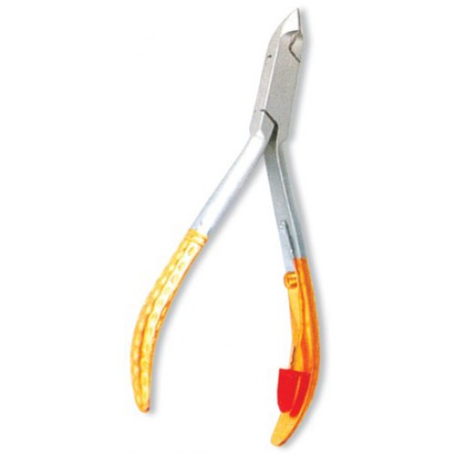 Cuticle Nipper, Double Spring w/lock. Half Gold.